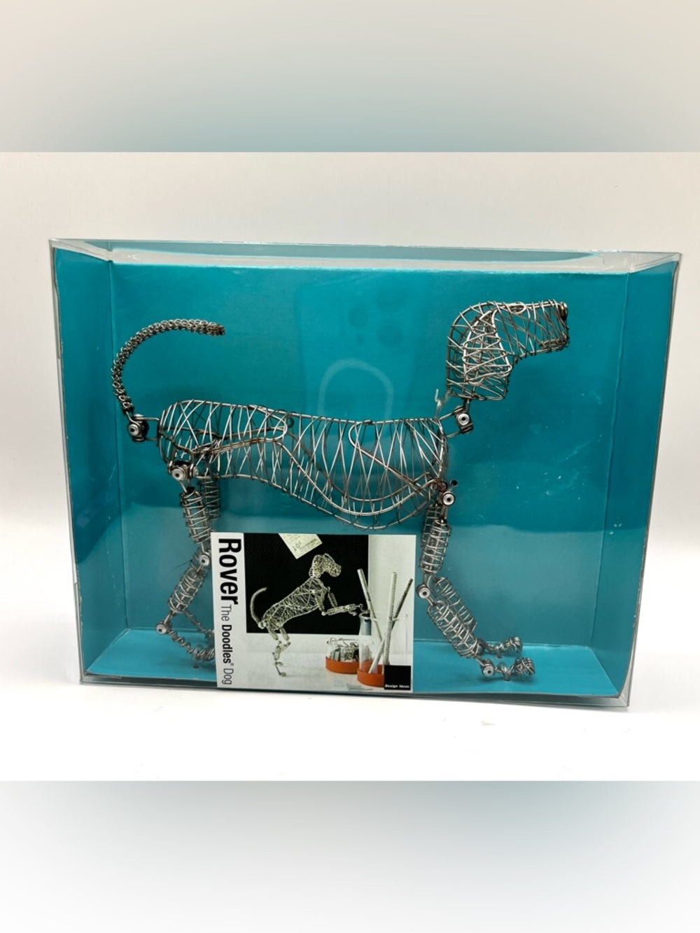 Rover- The Doodles Dog- Wire Sculpture Metal Figurine - Silver, New in box